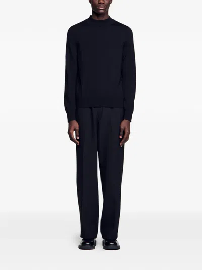Sandro Mock-neck Sweater In Black