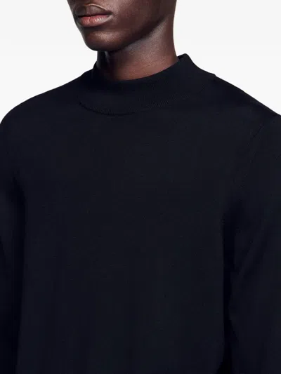 Sandro Mock-neck Sweater In Black