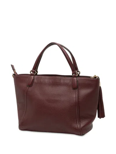 Pre-owned Gucci 2000-2015 Small Leather Soho Cellarius Satchel In Red