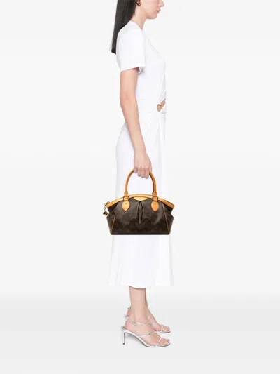Pre-owned Louis Vuitton 2014 Monogram Tivoli Pm Handbag In Brown
