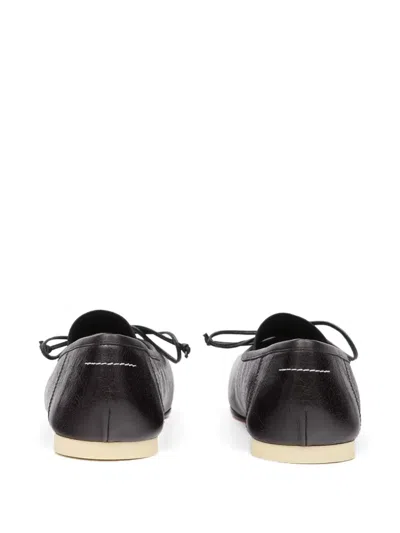 Mm6 Maison Margiela Tie-detail Ballet Flats In Black