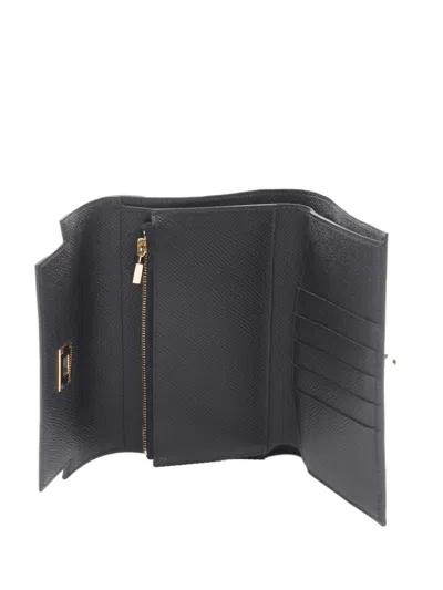 Pre-owned Hermes 2018 Epsom Kelly Trifold Wallet Small Wallets In Black