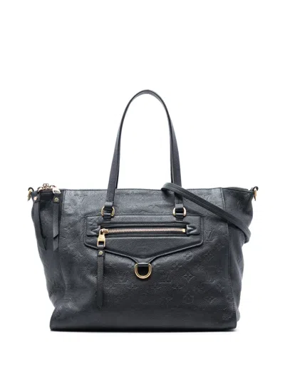 Pre-owned Louis Vuitton 2013 Monogram Empreinte Lumineuse Pm Satchel In Blue