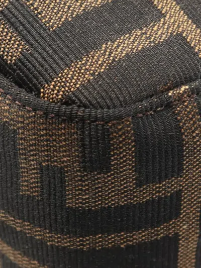 Pre-owned Fendi 2010-2025 Zucca Canvas Mamma Forever Shoulder Bag In Brown