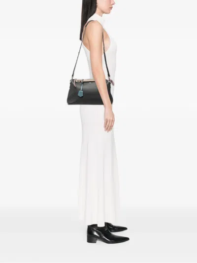 Pre-owned Fendi 2010-2025 Large Leather By The Way Satchel In Black