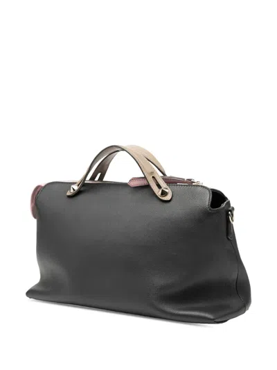 Pre-owned Fendi 2010-2025 Large Leather By The Way Satchel In Black