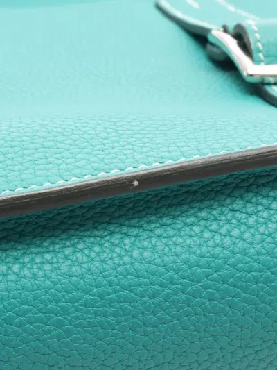 Pre-owned Hermes 2019 Clemence Halzan 31 Satchel In Green