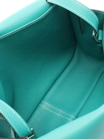 Pre-owned Hermes 2019 Clemence Halzan 31 Satchel In Green
