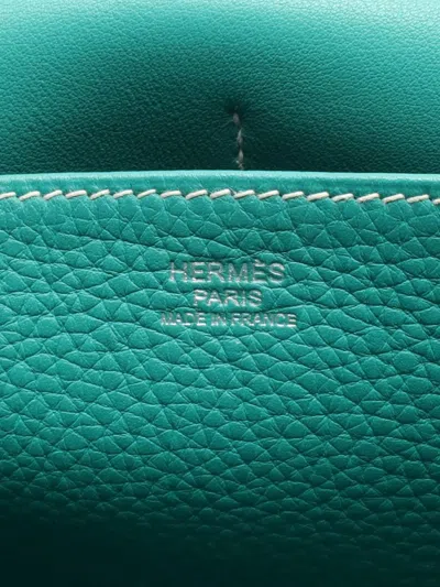 Pre-owned Hermes 2019 Clemence Halzan 31 Satchel In Green