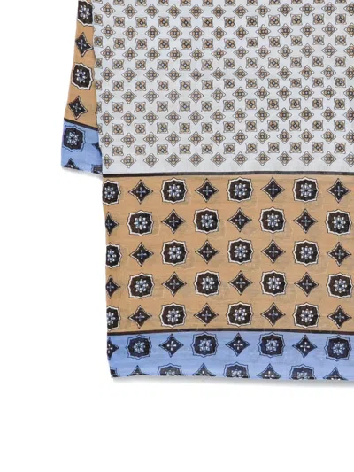 Marc O'polo Geometric-pattern Scarf In Brown