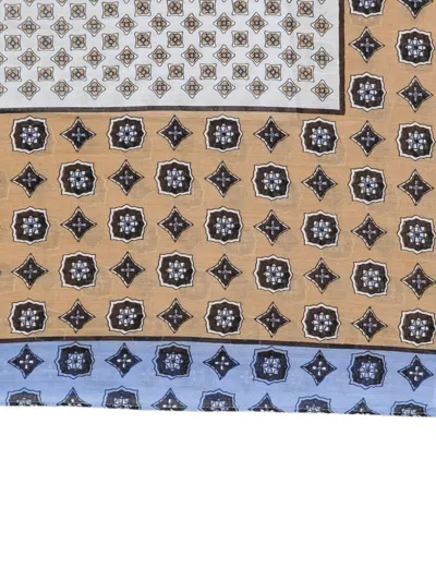 Marc O'polo Geometric-pattern Scarf In Brown