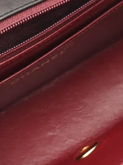 Pre-owned Chanel 1991-1994 Small Lambskin Diana Flap Crossbody Bag In Black