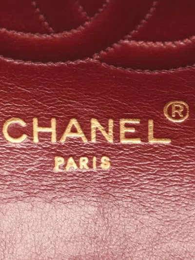 Pre-owned Chanel 1991-1994 Cc Quilted Lambskin Round Flap Crossbody Bag In Black