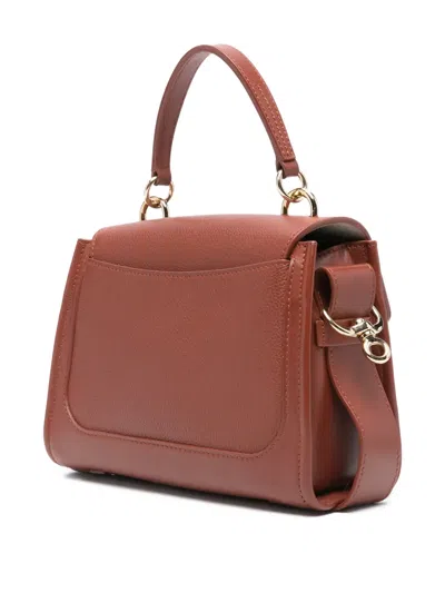 Pre-owned Chloé Mini Tess Logo-detail Tote Bag In Brown
