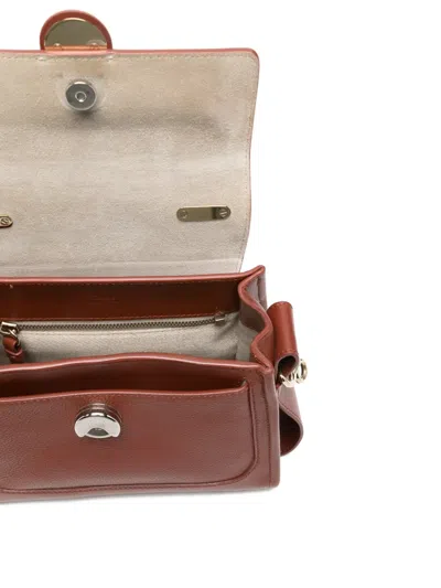 Pre-owned Chloé Mini Tess Logo-detail Tote Bag In Brown