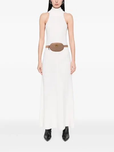 Pre-owned Gucci 2016-2025 Gg Marmont Matelasse Leather Belt Bag In Brown