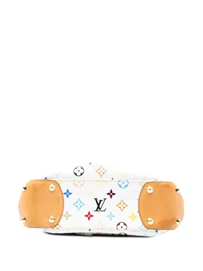 Pre-owned Louis Vuitton 2003-2025 Monogram Multicolore Judy Pm Satchel In White