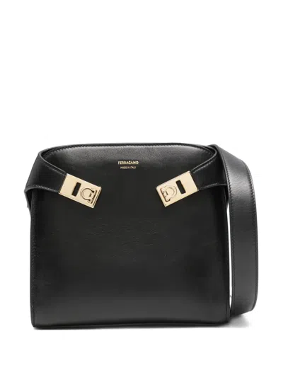 Pre-owned Ferragamo Small Hug Buckle Bag In Black