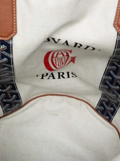 Pre-owned Goyard 2017 Ine Reversible Belharra Tote Bag In Blue