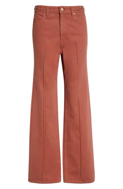 Ulla Johnson Agatha Mid Rise Straight Leg Jeans In Pink