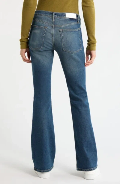 Re/done Low Rise Micro Bootcut Jeans In Blue