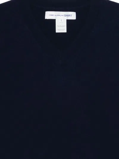 Comme Des Garçons Knit Pullover In Blue