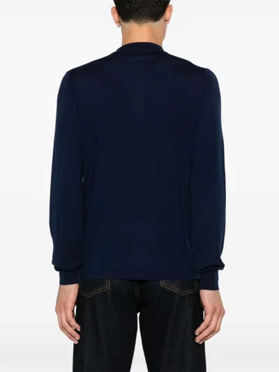 Comme Des Garçons Cardigan Knit In Blue