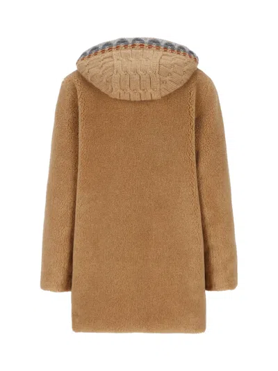 Loro Piana Long-sleeved Hooded Coat In Brown