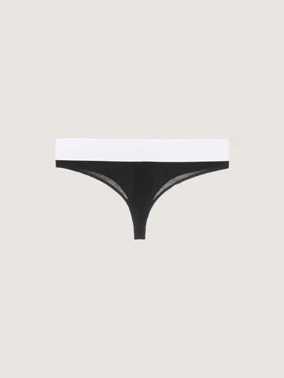 Palm Angels Classic Logo Brazilian Panties In Black