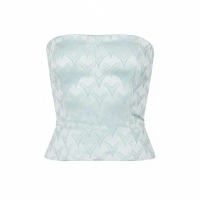 The Coolgirl Nyc Women's Jane Corset In Powder Blue In Blue