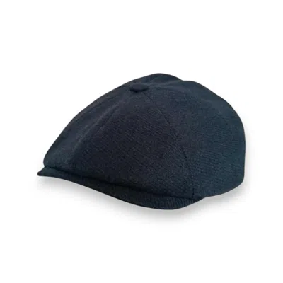 Mister Miller - Master Hatter Men's Jack's Knight Newsboy Cap In Black Merino Lambswool In Black