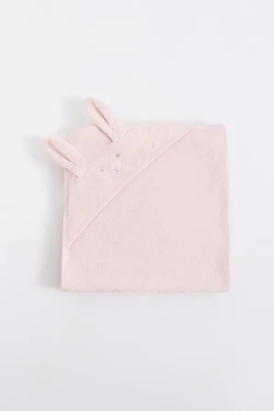 Babycottons Hoppers Small Hooded Towel In Pink