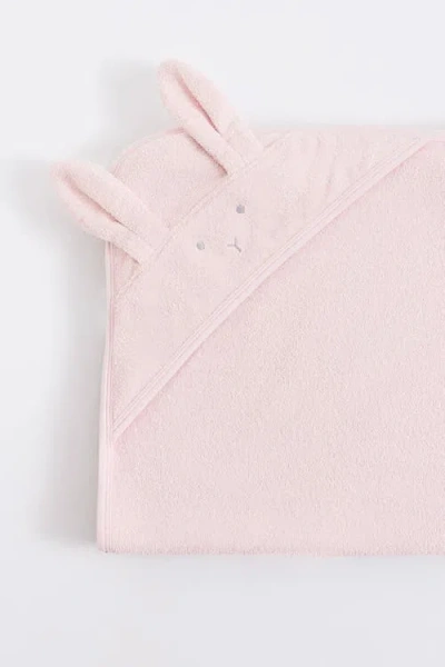 Babycottons Hoppers Small Hooded Towel In Pink