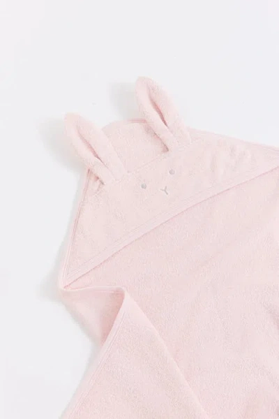Babycottons Hoppers Small Hooded Towel In Pink