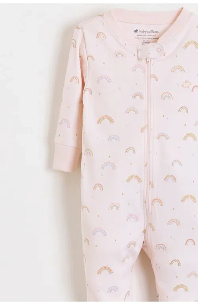 Babycottons Whimsy Zip Footed Pajama For Infant In Pink