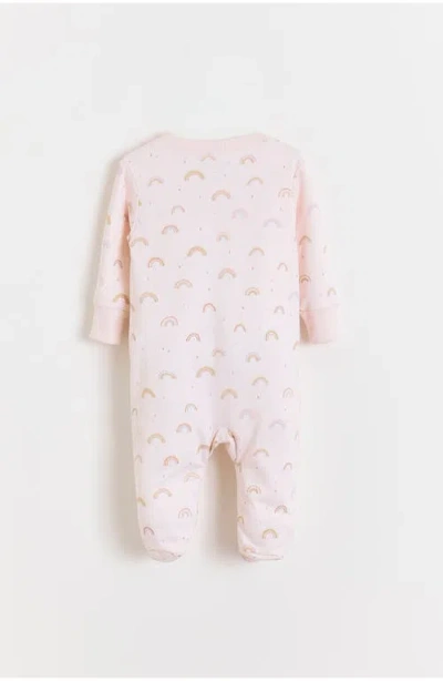 Babycottons Whimsy Zip Footed Pajama For Infant In Pink