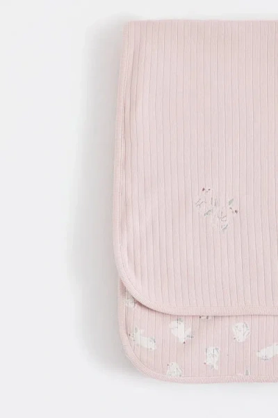 Babycottons Hoppers Receiving Blanket In Pink