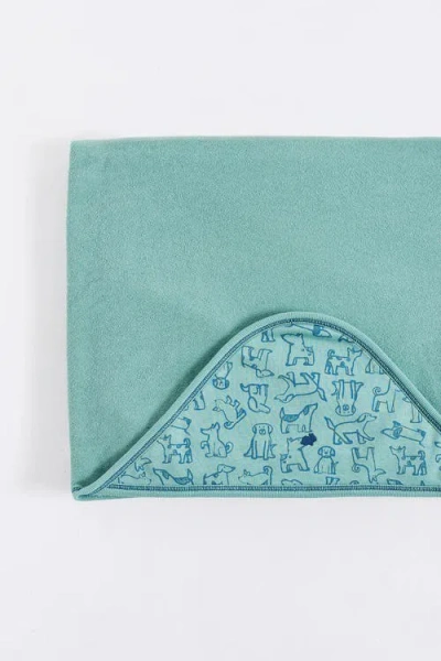Babycottons Felix Large Hooded Towel In Green