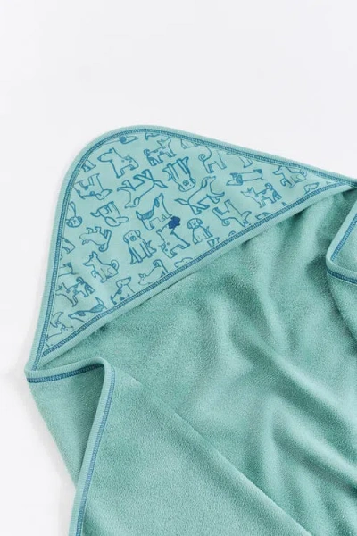 Babycottons Felix Large Hooded Towel In Green