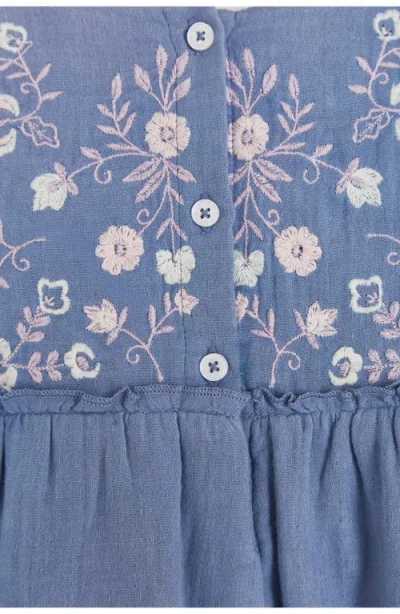 Babycottons Blanc Dress For Toddler In Blue