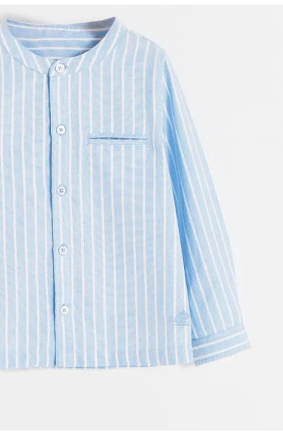 Babycottons Roque Button-front Shirt For Infant In Blue