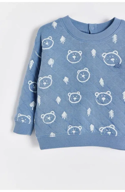 Babycottons Pat Blue Sweatshirt For Infant In Blue