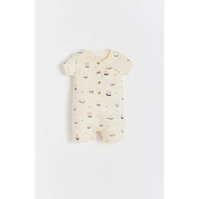 Babycottons Hearts Coverall For Infant In White