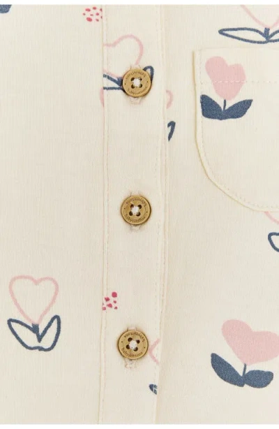 Babycottons Hearts Coverall For Infant In White