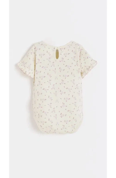 Babycottons Peony Printed Bodysuit For Infant In Neutral