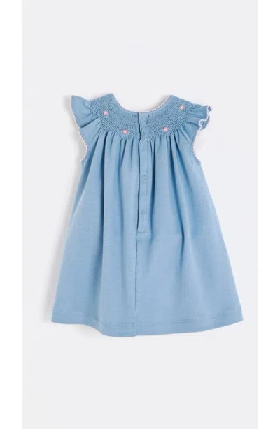 Babycottons Peony Dress For Infant In Blue