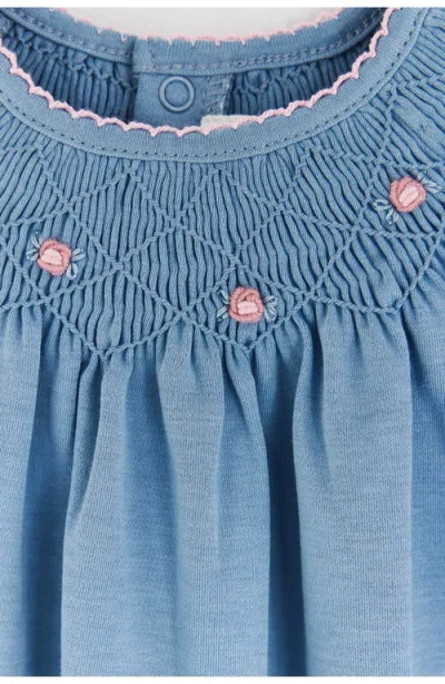 Babycottons Peony Dress For Infant In Blue