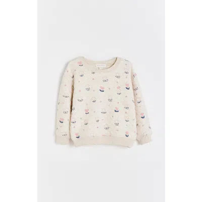 Babycottons Pat Printed Hearts Sweatshirt For Infant In Neutral