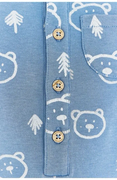 Babycottons Blue Coverall For Infant In Blue