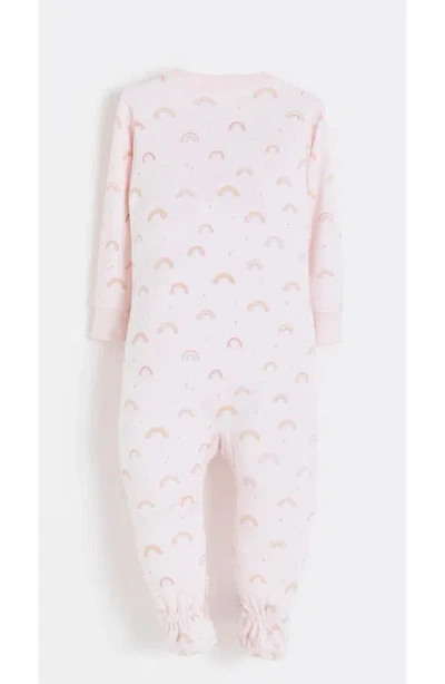 Babycottons Whimsy Snug Zip Footed Pajama For Infant In Pink
